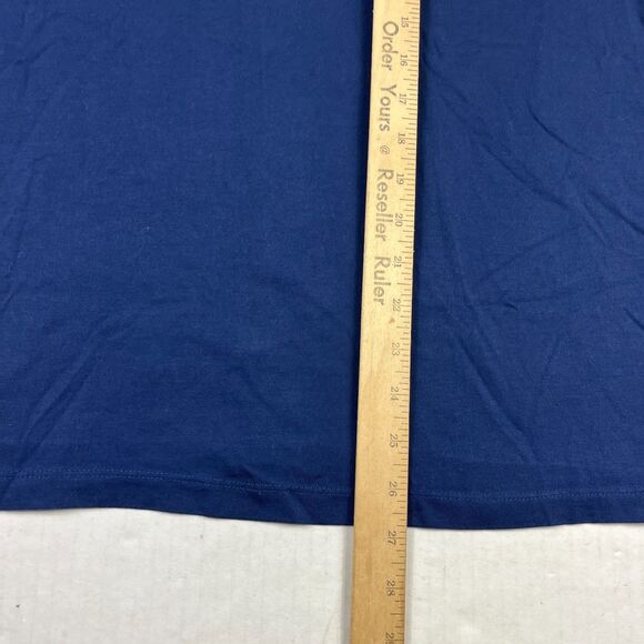 Lands End Womens Colorblock V-Neck Tee Medium Casual Soft Cotton Short Sleeve - Picture 5 of 9